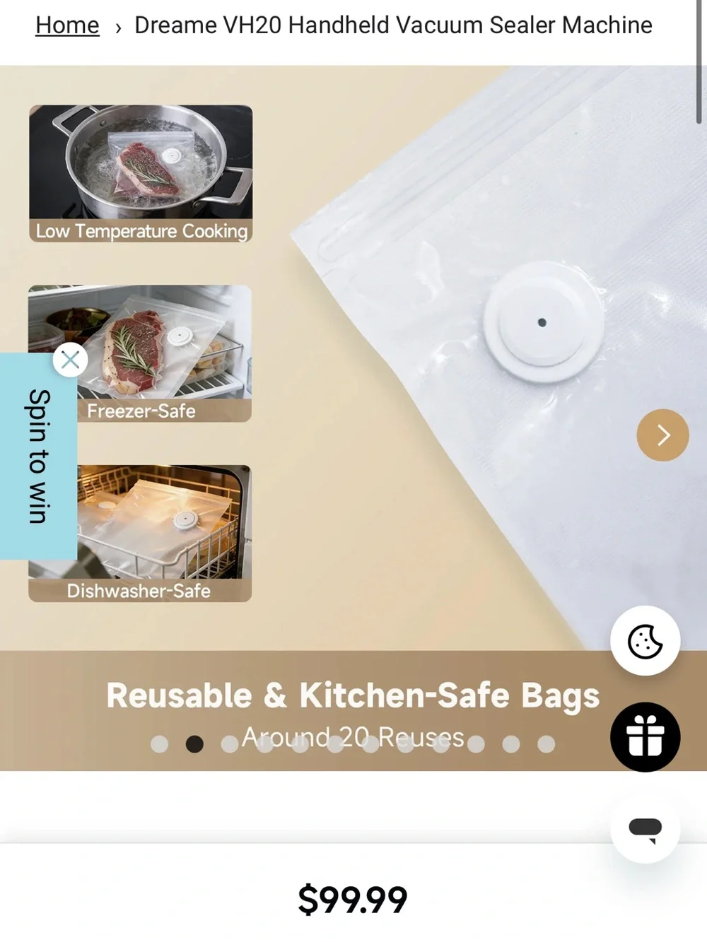 Dreame VH20 Handheld Vacuum Sealer Machine brand new